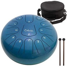 COLOVIOR Steel Tongue Drum - 12 Inch 13 Notes in C Major- Percussion Instrument for Music Lovers -, One Color_Ocean Blue, 상세 설명 참조0