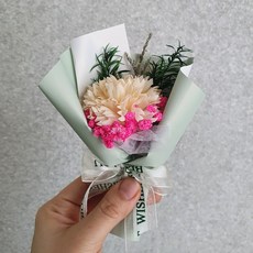 봄앤지니 비누꽃 미니 꽃다발 납골당 봉안묘 성묘, 살구색카네이션, 1개