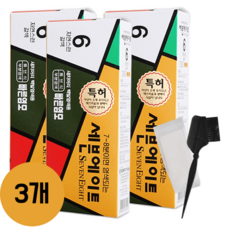 세븐에이트 염색약 새치염색약 6호 갈색 3개+염색도구, 3개
