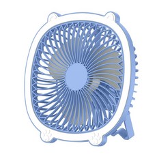 IKAI 미니 휴대용 선풍기 무선 초경량 탁상용 선풍기, 블루