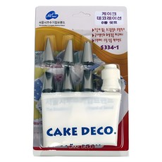 이홈베이킹 짤주머니 모양깍지6구(소), 소, 깍지 6종 + 커플러 + 짤주머니, 1세트