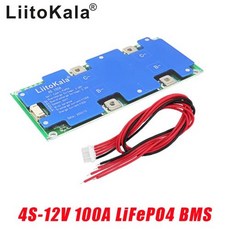 LiitoKala 리튬 다리미 인산염 배터리 보호 회로 기판 균형 충전 4S 12V 100A BMS LiFePo4 110 개, 3개