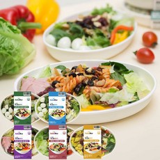 4차세척으로 바로먹는 프리미엄 맥스볼 샐러드 5종 맛보기 구성 토핑 : 닭가슴살에그 게맛살스윗펌킨 슈퍼너트리코타 푸실리본레스햄 고구마너트믹스 드레싱포함, 1개