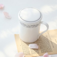 한국도자기 본차이나 이은 뚜껑머그 뚜껑받침 머그컵, 뚜껑+머그(받침x), 1세트 뚜껑+머그(받침x), 1세트