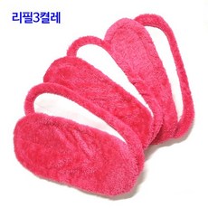 청소슬리퍼 리필패드 3켤레 교체용리필 극세사 걸레슬리퍼용리필, 리필-핑크, 1세트