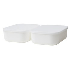 가규 라운드 리빙박스 S-HALF, 2p, 화이트