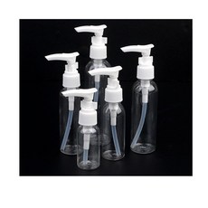 눌림방지 펌프형 플라스틱 리필공병 5p 여행용 리필통 화장품통 리필용기, 1개, 85ml