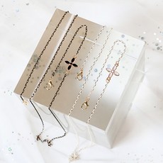 안경줄 겸용 데일리 체인 디자인 마스크스트랩 안경줄겸용 마스크목걸이 일회용마스크 마스크가드, 화이트 비즈 클로버
