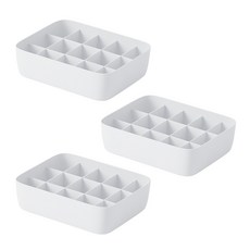 서랍장 칸막이 속옷정리함, 3개(뚜껑포함)_15칸정리함_화이트, 3개