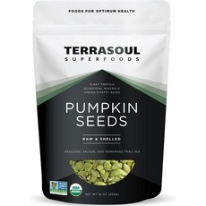 Terrasoul Superfoods 테라소울 펌킨 시드 호박씨 로우 무염, 2개