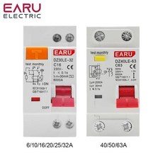 DZ30L DZ40LE EPNL DPNL 230V 1P N 잔여 전류 회로 차단기 과전류 및 단전류 누출 방지 RCBO MCB 663A, 1개 - n30le