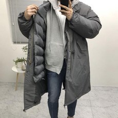 - [SALE] 봄 가을 겨울 내피탈부착 개파카 롱 야상 패딩 점퍼