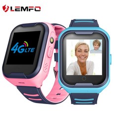 LEMFO G4H 4G 어린이 스마트 워치 GPS 와이파이 비디오 전화 SIM 카드 650Mah 큰 배터리 1.4 인치 화면 아기 Smartwatch 어린이위한|스마트 시계|, 1개, 러시아, NA SA Version