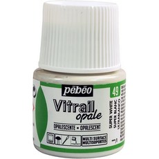 페베오 비트레일 스테인드 글라스 효과 페인트 45ml 병 - 슈퍼 화이트, 1