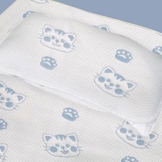 아기 듀라론 냉감패드 쿨매트 여름 침대 마지기베딩, 고양이, 블루