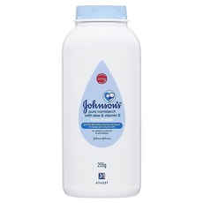 Johnson's Baby 천연 유래 옥수수 전분 알로에 및 비타민 E 파우더 저자극성 255g(9온스), Johnson's Baby 천연 유래 옥수수 전분 알로, 255g, 1개