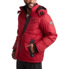 리복 패딩 Reebok Men's Winter Jacket Heavyweight Quilted Puffer Parka Coat Weather Resistant for Men (LX