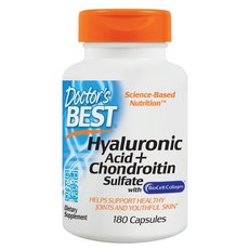 Doctor's Best 닥터스베스트 콜라겐 히알루론산 콘드로이틴 HYALURONIC 180캡슐, 180정, 1개