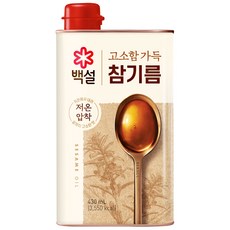 백설 고소함 가득 참기름430ml(캔), 430ml, 1개