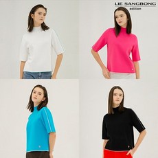이상봉에디션 25SS 여성 시그니처 에센셜 하프넥 니트, 아이보리, 99