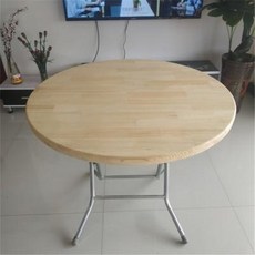 소나무 원목 테이블 간편한 현대식 식탁 가정용 미니 의자 셋방 밥상 주문 가능, 01 지름 80원면