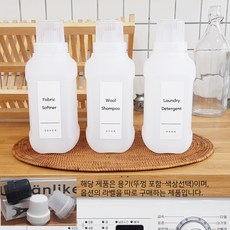 세제소분용기 1.3리터 (캡색상 선택) 역류방지 속캡 손잡이 1L 세제디스펜서 세제공병 세탁세제통, 반투명 용기 블랙계량캡, 1개, 1300ml