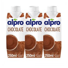 Alpro Soya Chocolate Long Life Drink 알프로 소야 롱라이프 초콜릿 음료, 12개, 250ml