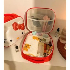 키티 수납가방 캐릭터 가방 대용량 파우치 여행가방 화장품 가방