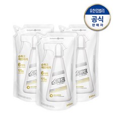 스카트 순하고 깨끗한 섬유탈취제 클린코튼향 리필 330ml 3개, 클린 코튼