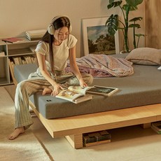 라이프먼트 베이직 고밀도 탄탄한 사계절 꿀잠 메모리폼 토퍼 침대 매트리스, 5cm, 차콜