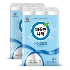 깨끗한나라 3겹 순수 소프트 화장지 3...