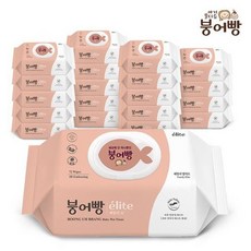 붕어빵 아기물티슈 프리미엄 엘리트 패밀리 3D 엠보 캡형 72매 20팩, 20개