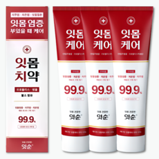 잇순 잇몸붓기 염증 예방 프로폴리스 병풀 불소 잇몸 치약, 3개, 130g