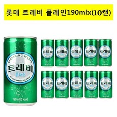 롯데칠성 트레비 탄산수 플레인, 190ml, 10개