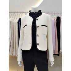 씨씨콜렉트 배색라인 트위드자켓