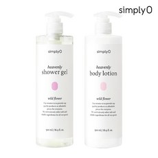 심플리오 헤븐리 바디세트 - 와일드 플라워 (샤워젤 + 바디로션), 1개, 500ml