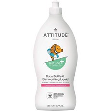 Attitude 애티튜드 베이비 디쉬워싱 리퀴드 무향 700 ml, Fragrance-Free23.7-Fl.Oz., 상세페이지참조
