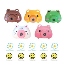 [미포리댁] 어린이집 생일선물 답례품 유치원 구디백 단체 비눗방울 카메라 비누방울 자동 버블건 버블스틱 장난감, 5개