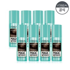 [K쇼핑][로레알파리] [8개세트] 매직 리터치 새치 커버 스프레이 75ml, 상세페이지참조, 블랙