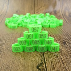 100pcs 버드 클립 링 ID 8mm 플라스틱 디지털 마크업 앵무새 비둘기 10 색 마킹 훈련 발 001-100, [02] green, 1개