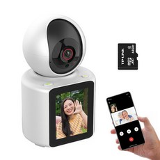 RUN기술 가정용 홈캠 실내 양방향 영상 통화 펫캠 적외선, 화이트