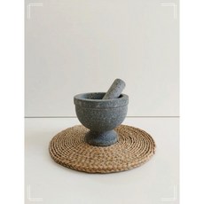 옹기처럼 미니절구 장수곱돌 돌절구(1호 2호) 마늘빻기 이유식다지기 깨갈이 양념다지기, 1개