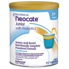 Neocate Junior with Prebiotics Unflavored 14.1 oz 400 g (Case of 4 cans) PROD940000219, 상세 설명 참조0