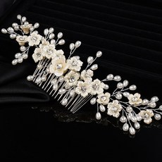 펄망사꽃코사지