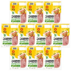 (냉장)백설 김처럼 밥에 싸먹는 햄 구이 한판 60g, 10개