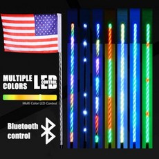 AL4X4 4FT LED Whip Lights 360°스피어링 드림랩 댄싱 Whips Polaris RZR ATV 안테나용 음악 모드로 제어되는 Bluetooth Whip, 단일옵션