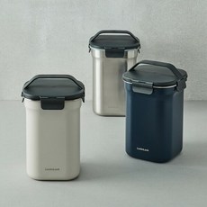 스텐 음식물 쓰레기통 2.5L 네이비/화이트/실버 LDB503, 실버