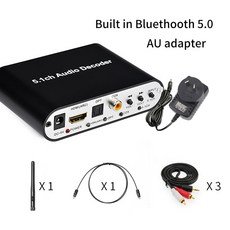 HDMI DTS 5.1 오디오 디코더 블루투스 5.0 리시버 DAC AC3 FLAC APE 4K x 2K HDMI to HDMI 추출 변환기, 04 DAC651C AU, 04 DAC651C AU - ifigolink