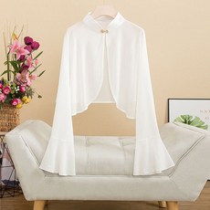 POMTOR 여성 여름 프릴 퍼프 캉캉 블라우스