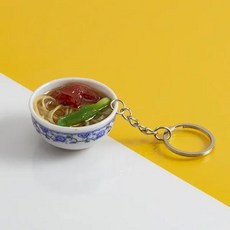 인형의 집 청자 그릇 음식 장난감 고기 국수 손 DIY 열쇠 고리 미니 놀이 장식, [01] Diameter 4cm, [20] 21, 1개